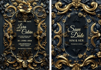 Luxury Artistic Texture Cover Templates #4, 25xAI