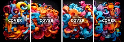 Luxury Artistic Texture Cover Templates #4, 25xAI