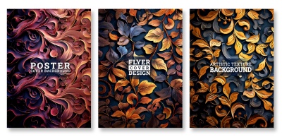 Luxury Artistic Texture Cover Templates #4, 25xAI