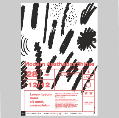 Poster & Cover Design Templates in Modern Style #1, 32xAI