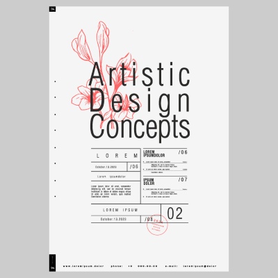 Poster & Cover Design Templates in Modern Style #1, 32xAI