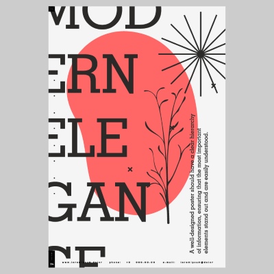 Poster & Cover Design Templates in Modern Style #1, 32xAI