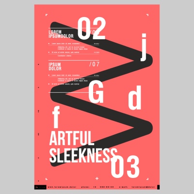 Poster & Cover Design Templates in Modern Style #1, 32xAI