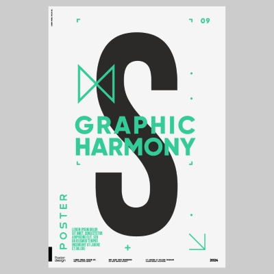 Poster & Cover Design Templates in Modern Style #1, 32xAI