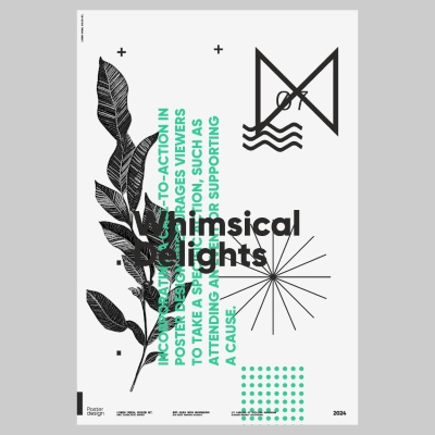 Poster & Cover Design Templates in Modern Style #1, 32xAI