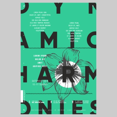 Poster & Cover Design Templates in Modern Style #1, 32xAI