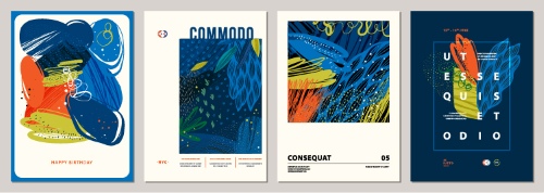 Poster & Cover Design Templates in Modern Style #2, 37xAI