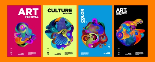 Poster & Cover Design Templates in Modern Style #2, 37xAI