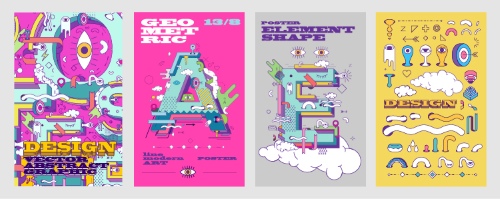 Poster & Cover Design Templates in Modern Style #2, 37xAI