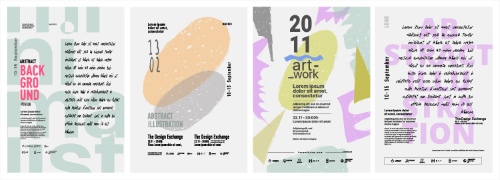 Poster & Cover Design Templates in Modern Style #2, 37xAI