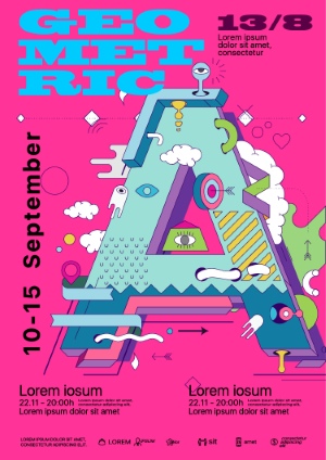 Poster & Cover Design Templates in Modern Style #2, 37xAI