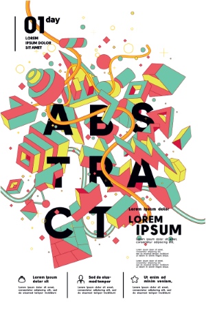 Poster & Cover Design Templates in Modern Style #2, 37xAI