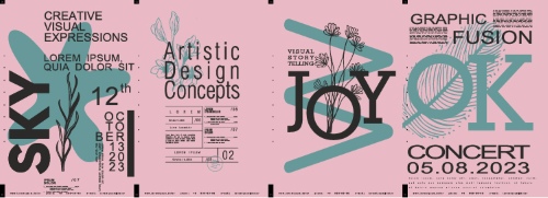 Poster & Cover Design Templates in Modern Style #2, 37xAI