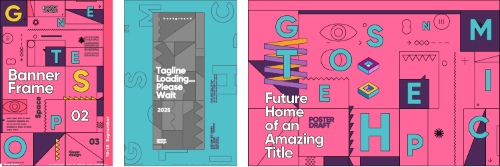 Poster & Cover Design Templates in Modern Style #2, 37xAI