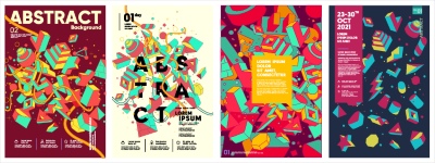 Fine Art, Artistic, Geometric & Minimal Poster Templates #1, 26xAI