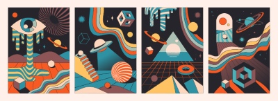 Fine Art, Artistic, Geometric & Minimal Poster Templates #1, 26xAI