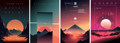 Fine Art, Artistic, Geometric & Minimal Poster Templates #1, 26xAI