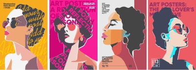 Fine Art, Artistic, Geometric & Minimal Poster Templates #1, 26xAI