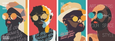 Fine Art, Artistic, Geometric & Minimal Poster Templates #1, 26xAI