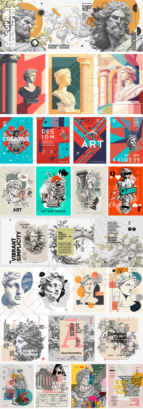 Fine Art, Artistic, Geometric & Minimal Poster Templates #2, 29xAI