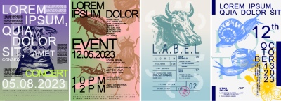 Fine Art, Artistic, Geometric & Minimal Poster Templates #3, 31xAI