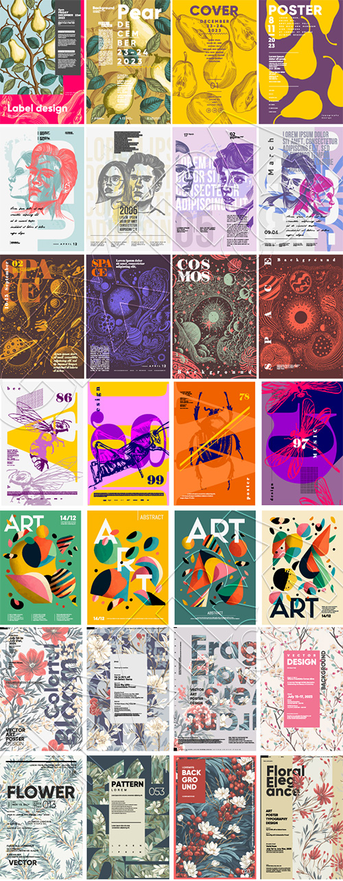 Fine Art, Artistic, Geometric & Minimal Poster Templates #3, 31xAI