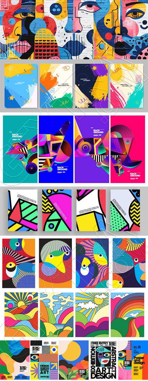 Fine Art, Artistic, Geometric & Minimal Poster Templates #4, 25xAI