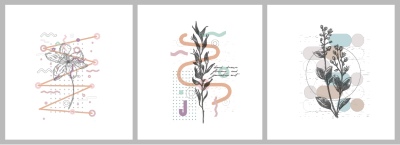 Fine Art, Artistic, Geometric & Minimal Poster Templates #5, 27xAI