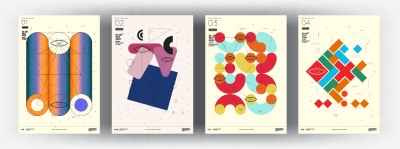 Fine Art, Artistic, Geometric & Minimal Poster Templates #7, 30xAI