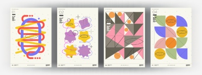 Fine Art, Artistic, Geometric & Minimal Poster Templates #7, 30xAI