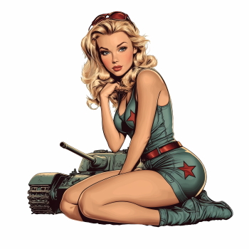 Illustrated Vintage Retro Woman 29xPNG