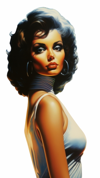 Illustrated Vintage Retro Woman 29xPNG