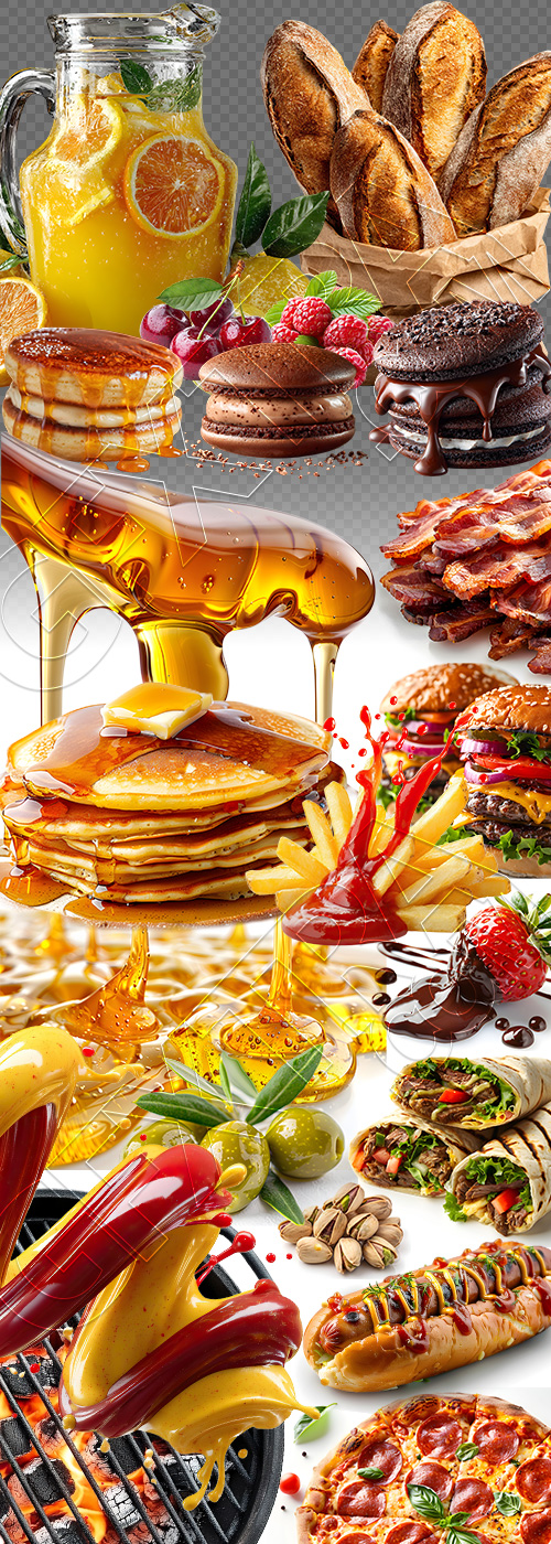 Isolated Foods on White 13xPNG, 38xJPEG