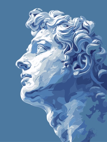 Man Statue Face Art Works 25xAI