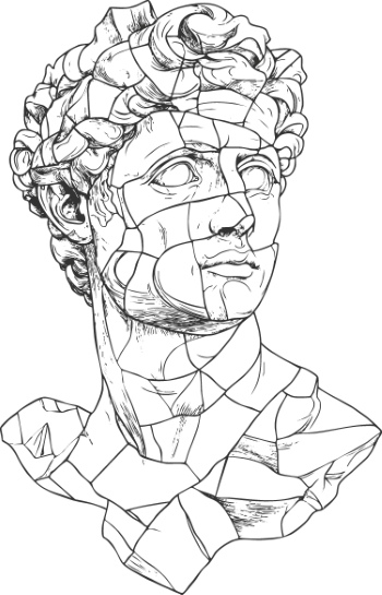 Man Statue Face Art Works 25xAI