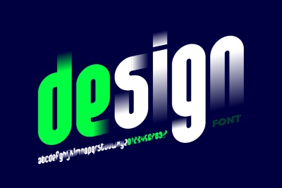 Blurred & Gradient Vector Alphabets 17xAI