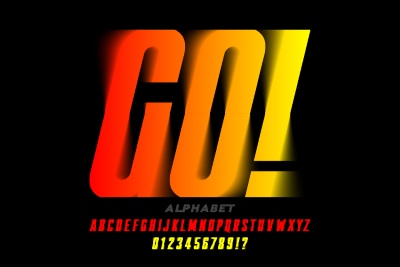 Blurred & Gradient Vector Alphabets 17xAI