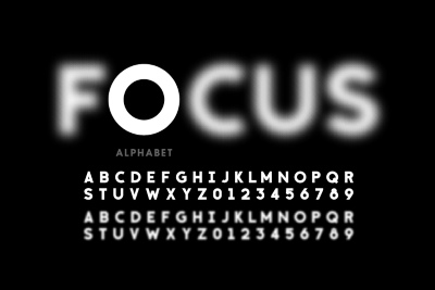 Blurred & Gradient Vector Alphabets 17xAI