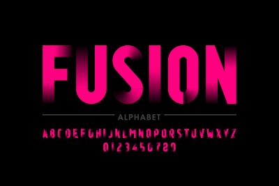 Blurred & Gradient Vector Alphabets 17xAI