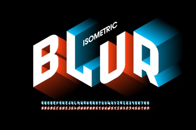 Blurred & Gradient Vector Alphabets 17xAI