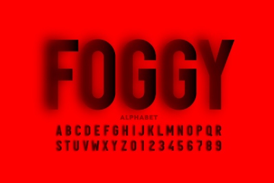 Blurred & Gradient Vector Alphabets 17xAI