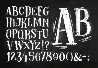 Brush, Raw & Rough Vector Alphabets #1, 27xAI