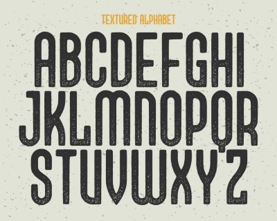 Brush, Raw & Rough Vector Alphabets #1, 27xAI