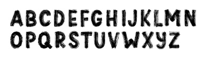 Brush, Raw & Rough Vector Alphabets #1, 27xAI