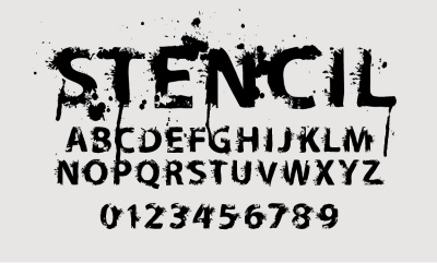 Brush, Raw & Rough Vector Alphabets #1, 27xAI