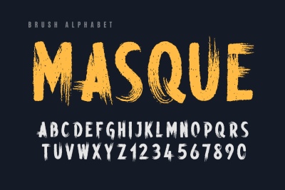 Brush, Raw & Rough Vector Alphabets #2, 29xAI