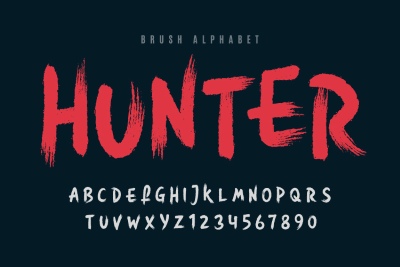 Brush, Raw & Rough Vector Alphabets #2, 29xAI