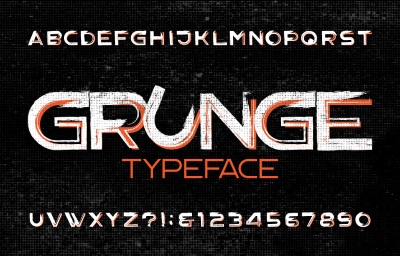 Brush, Raw & Rough Vector Alphabets #2, 29xAI