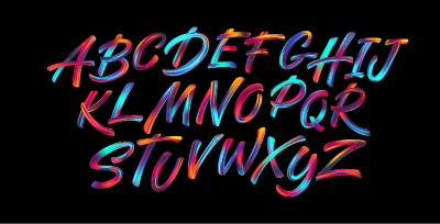 Brush, Raw & Rough Vector Alphabets #2, 29xAI