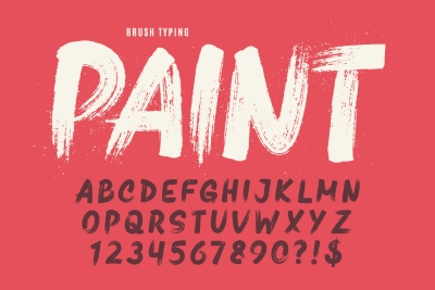 Brush, Raw & Rough Vector Alphabets #2, 29xAI